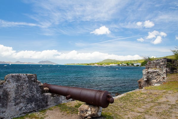 Fort Charles featuring heritage elements and general coastal views