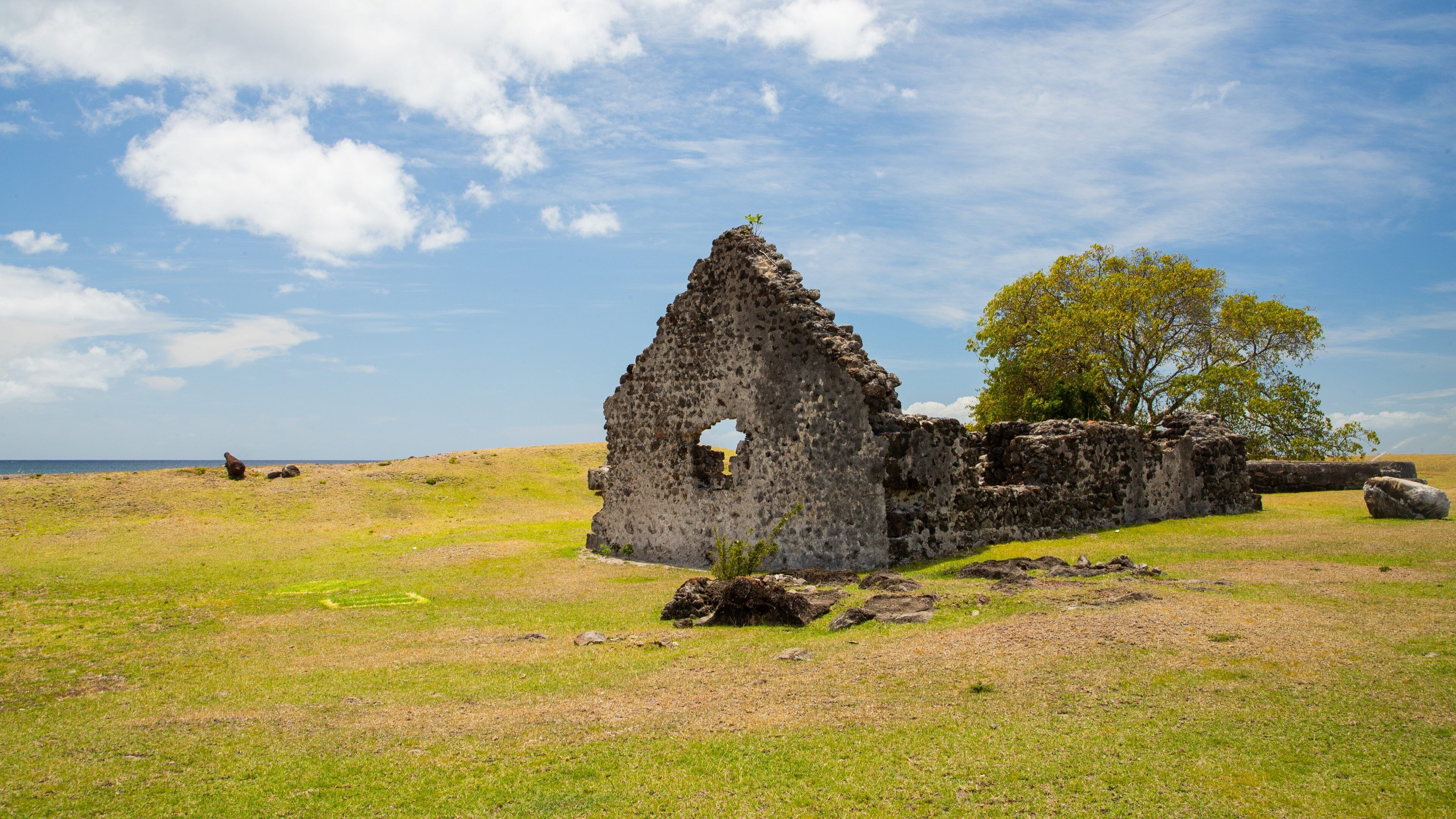 Fort Charles which includes heritage elements and building ruins