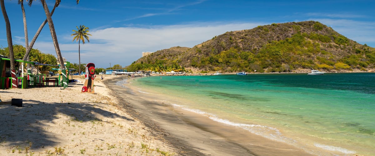 Cockleshell Bay showing a sandy beach, tropical scenes and general coastal views
