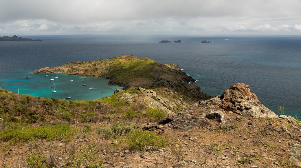 Colombier Beach showing general coastal views and rocky coastline