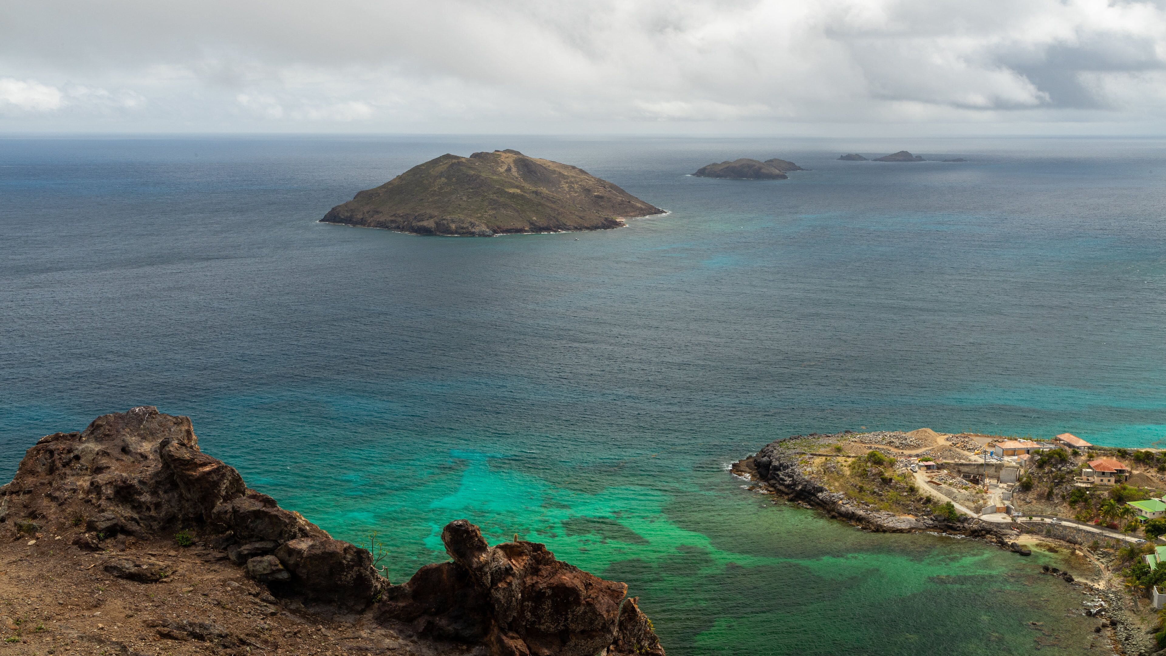 Colombier Beach featuring island images, general coastal views and landscape views