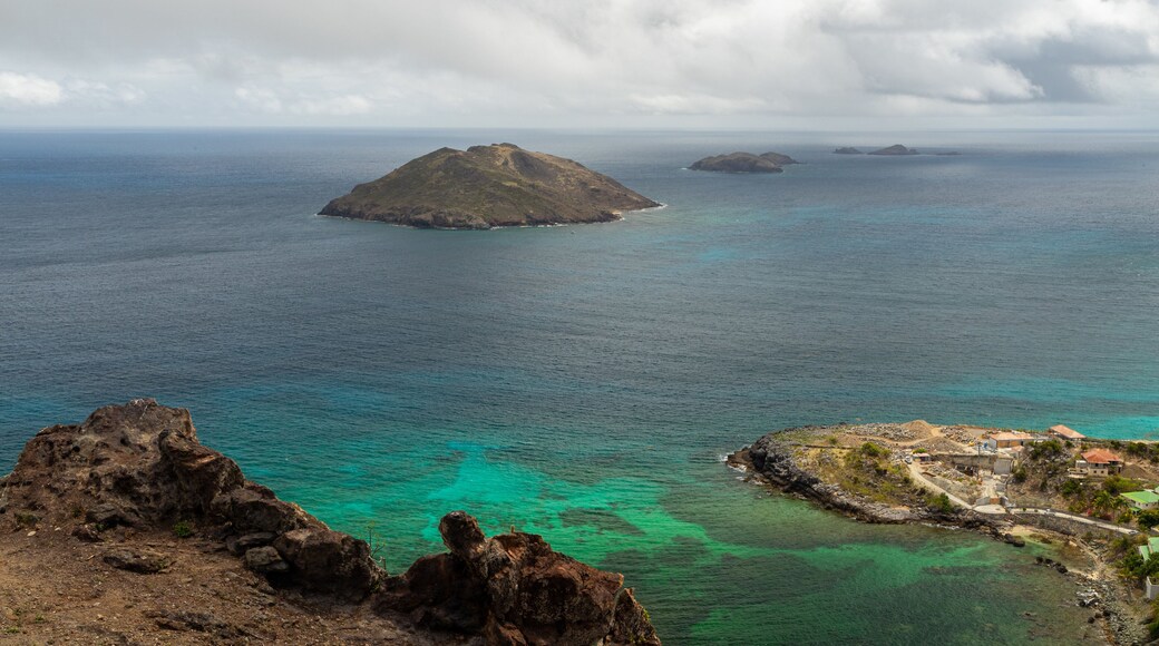 Colombier Beach featuring island images, general coastal views and landscape views