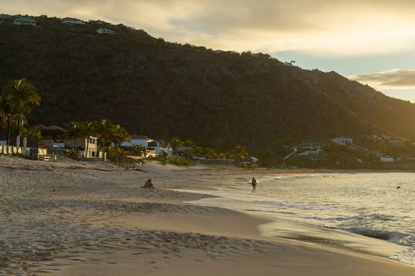 Flamands Beach featuring a sandy beach, a sunset and general coastal views