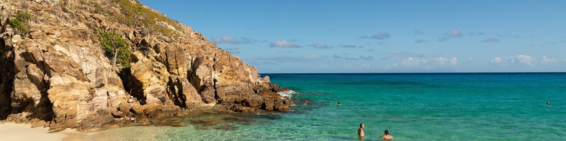 Gouverneur Beach featuring general coastal views, a sandy beach and rocky coastline