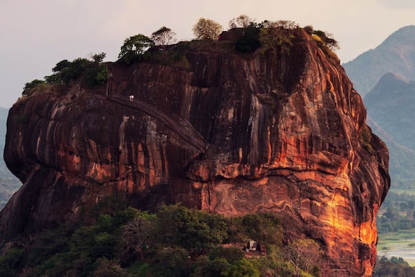 Sunset over the Lion Rock in Sigiriya, Sri Lanka