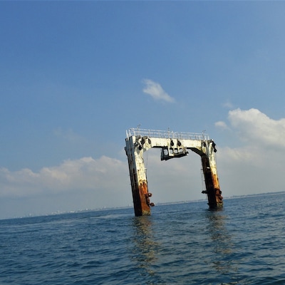This beauty named Thermopylae Sierra sunk in the heart of Indian Ocean, on the coast of Colombo in year 2012. 
It's been one of the favorite spot for Sea Diving enthusiasts.
#LifeAtExpedia
