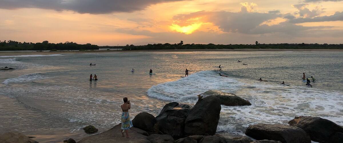 A flock of surfers winding for sun down ...
The best view is from the rocky areas to sit by , relax and watch them surf
#skygram #beaches #lifeatexpedia #lovetravel