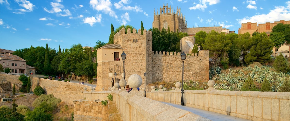 San Martin Bridge which includes heritage architecture and a bridge