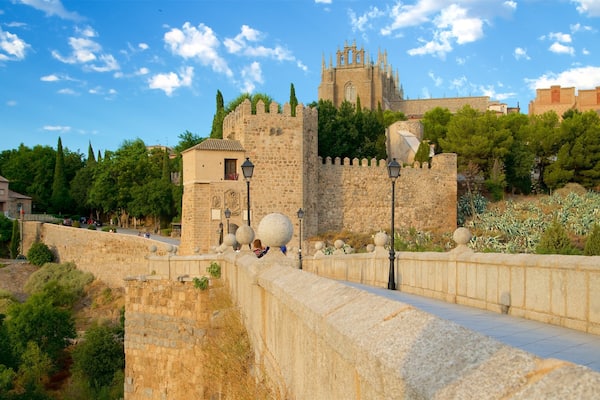 San Martin Bridge which includes heritage architecture and a bridge