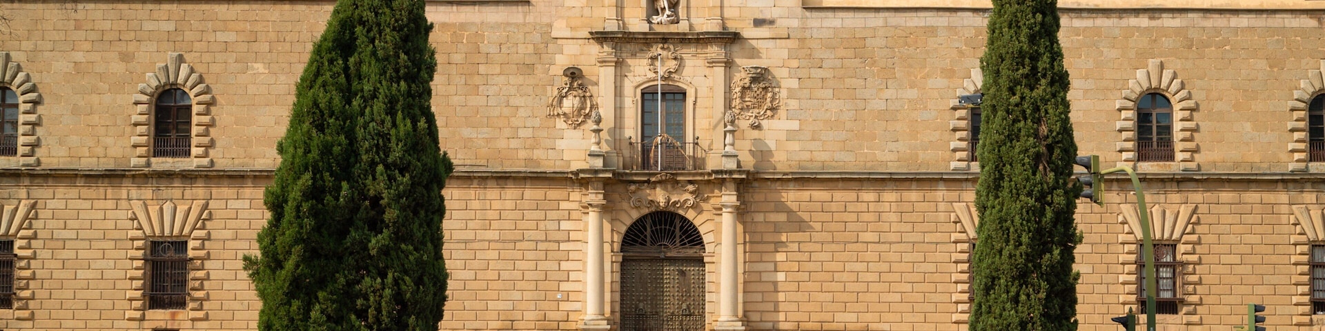 Hospital of Tavera Museum showing street scenes and heritage architecture as well as a family