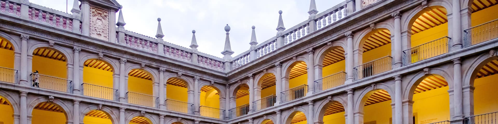 Historic courtyard of spanish university of Alcala de Henares, S