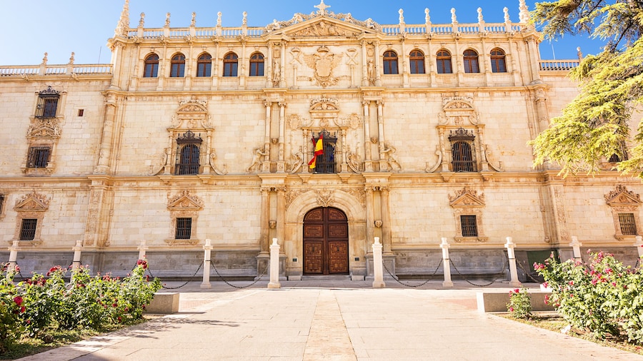 Facade of the building of the College of Saint Ildefonso, seat of the University of Alcala de Henares