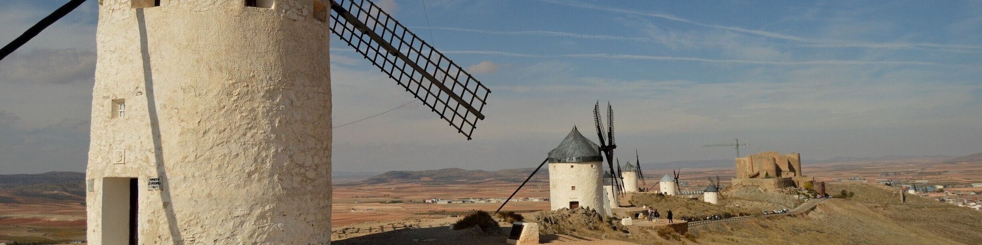 Consuegra is a little town about 150 km south of Madrid. It is known for its windmills referenced in Cervantes' Don Quixote. Also, the views from the top of the mountain on which they stand are spectacular. #troveon
