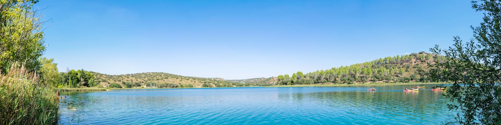 The lagoon of Ruidera located in Albacete, Spain