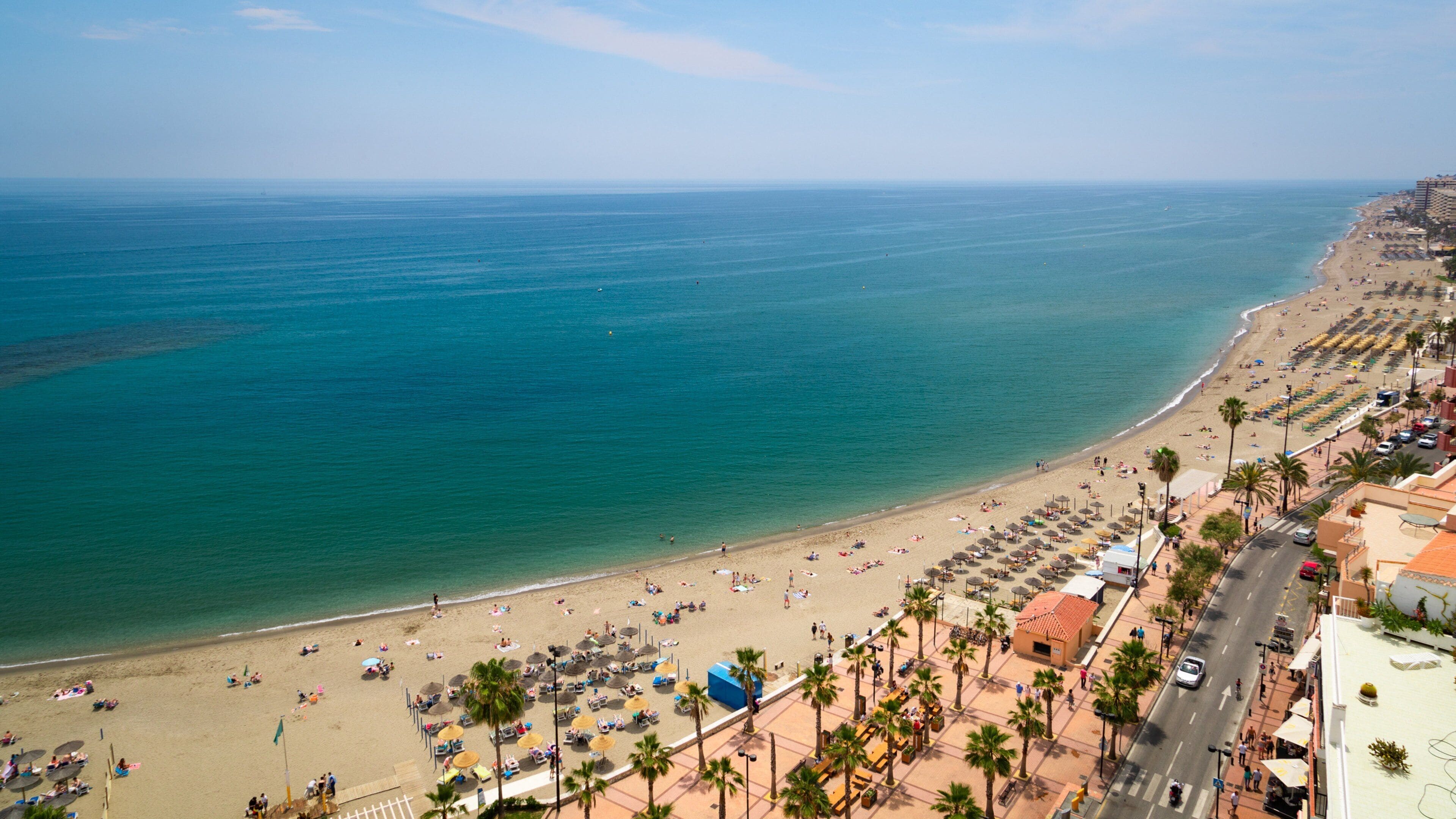 Fuengirola Beach featuring general coastal views, a sandy beach and landscape views