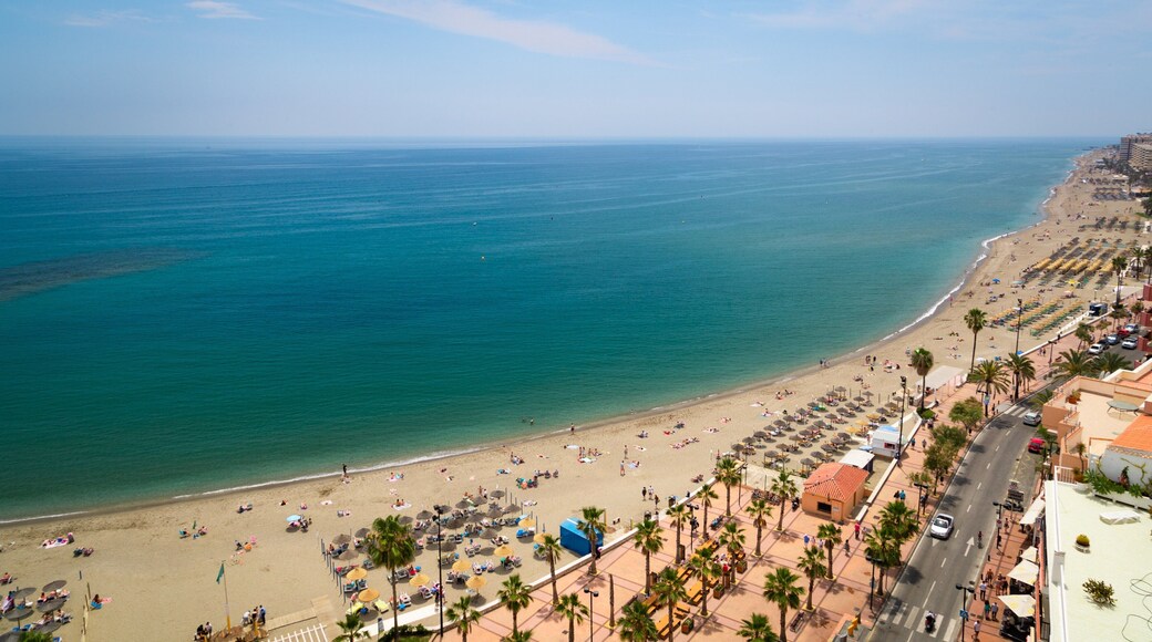 Fuengirola Beach featuring general coastal views, a sandy beach and landscape views