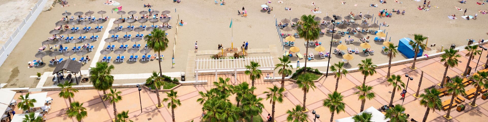 Fuengirola Beach featuring a sandy beach, landscape views and general coastal views