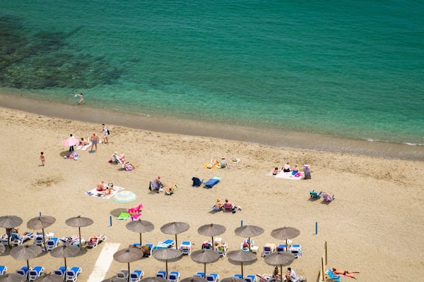 Fuengirola Beach which includes general coastal views and a sandy beach