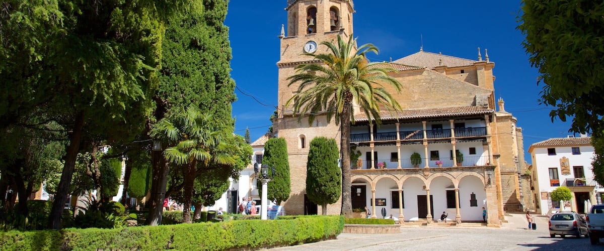 Church of Santa Maria la Mayor showing street scenes and heritage elements