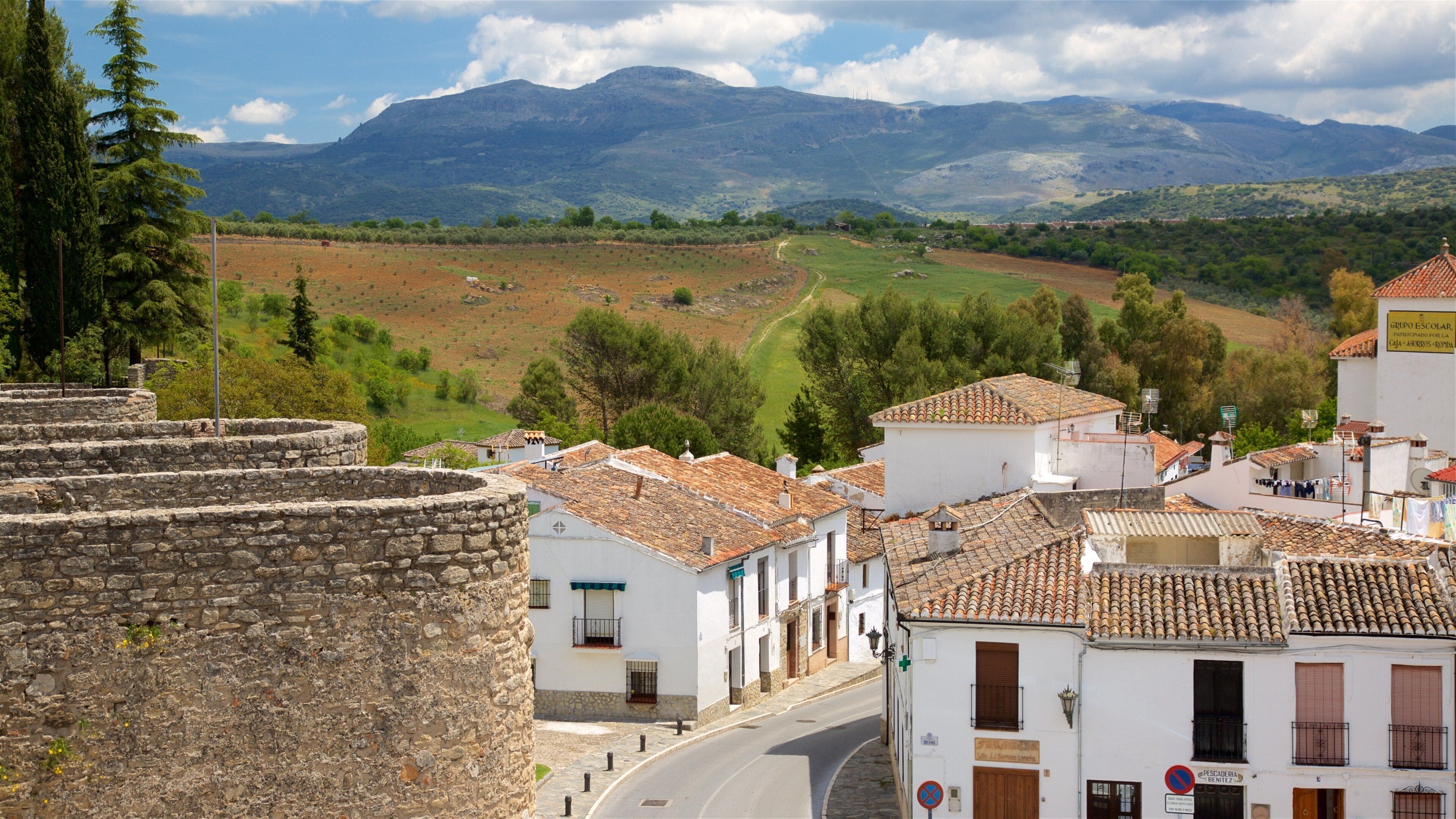 Puerta de Almocabar which includes a small town or village