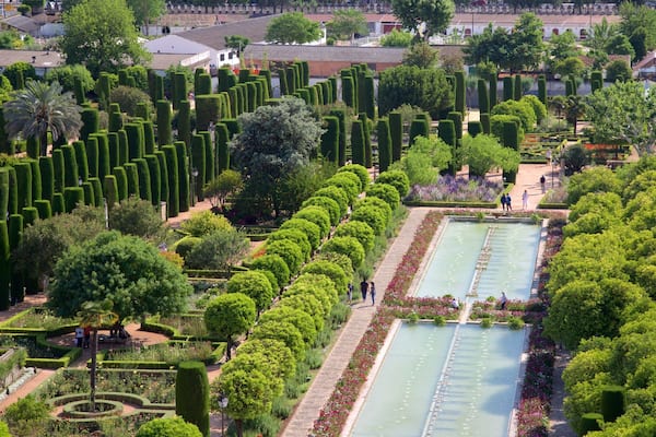 Alcazar of Cordoba montrant mare, panoramas et jardin