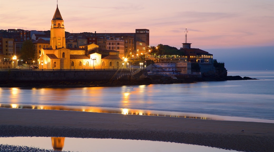 San Lorenzo Beach featuring general coastal views, a sandy beach and a church or cathedral