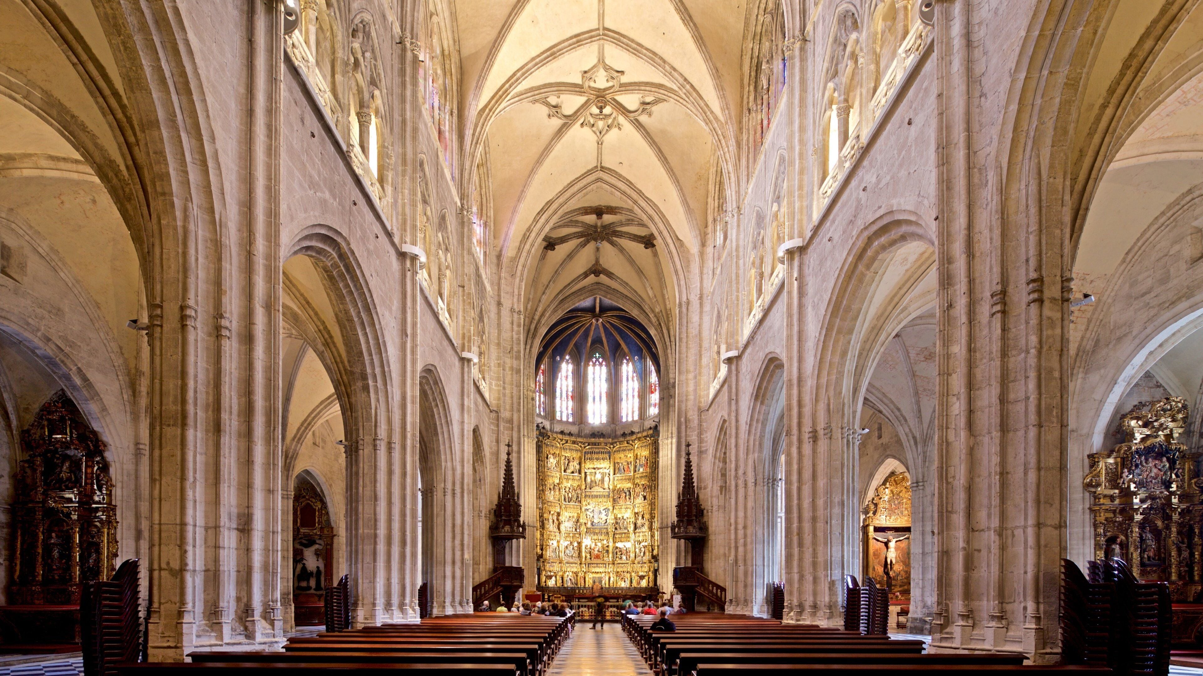 Oviedo Cathedral featuring a church or cathedral, heritage elements and interior views