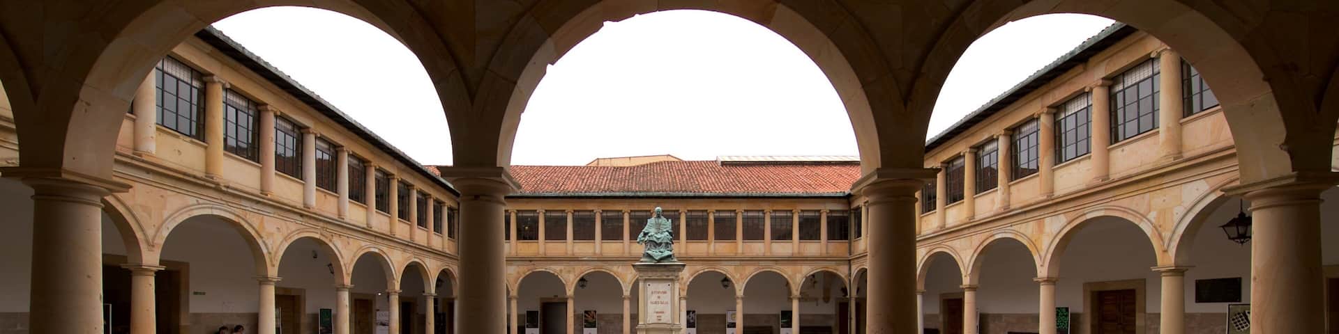 University of Oviedo featuring heritage elements and a statue or sculpture