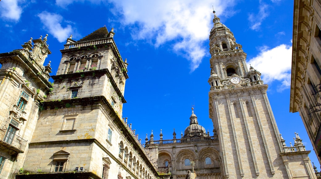 Catedral de Santiago de Compostela toont religieuze elementen, een kerk of kathedraal en historisch erfgoed