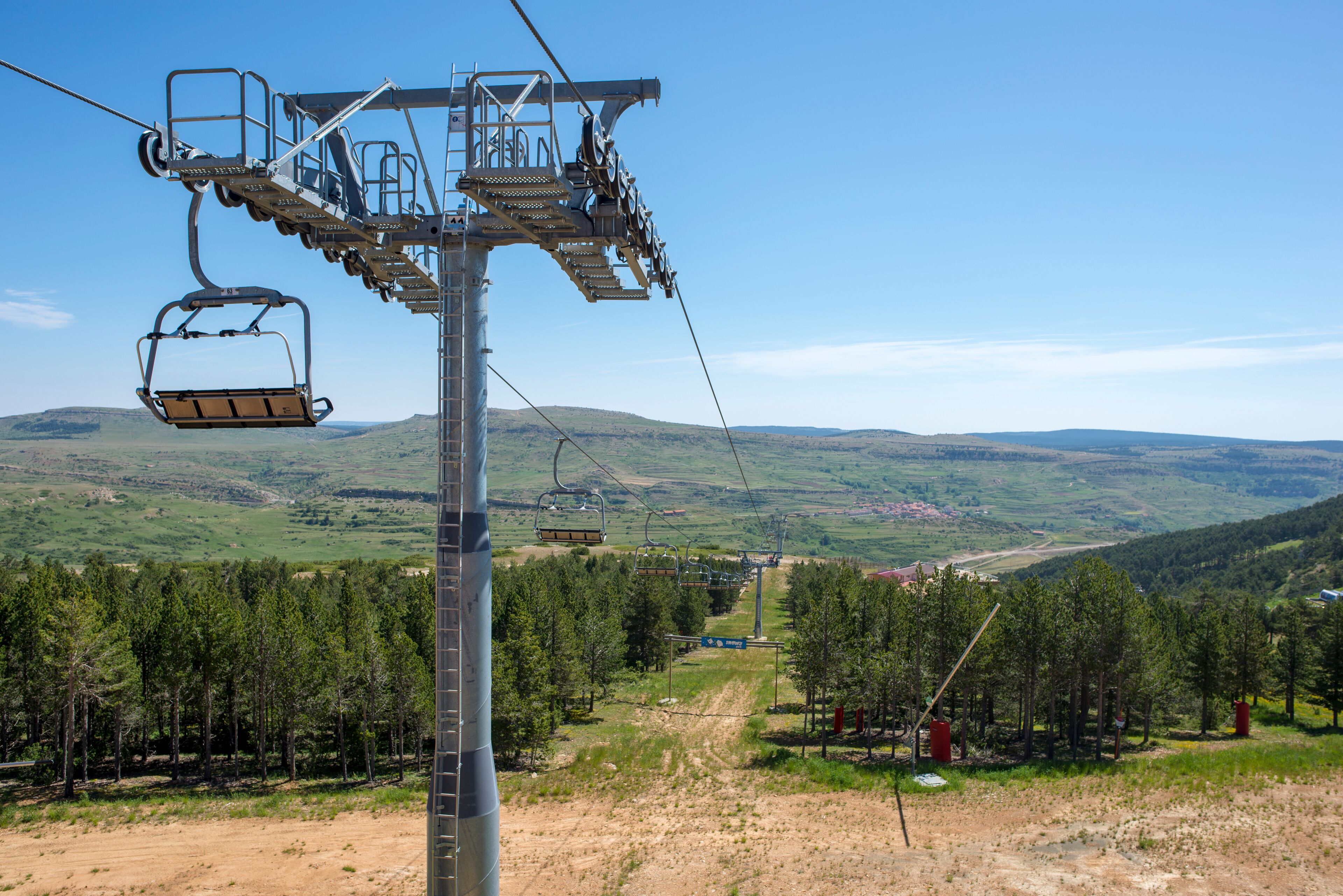 Chairlift of Valdelinares in the summer months, Teruel