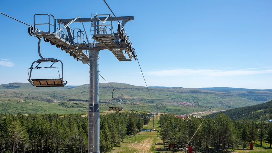 Chairlift of Valdelinares in the summer months, Teruel