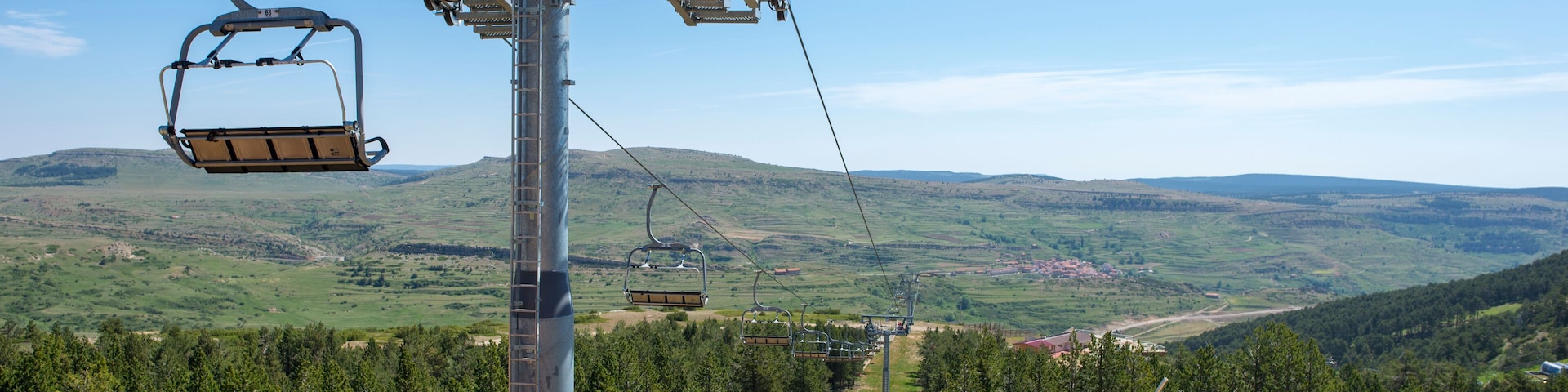 Chairlift of Valdelinares in the summer months, Teruel