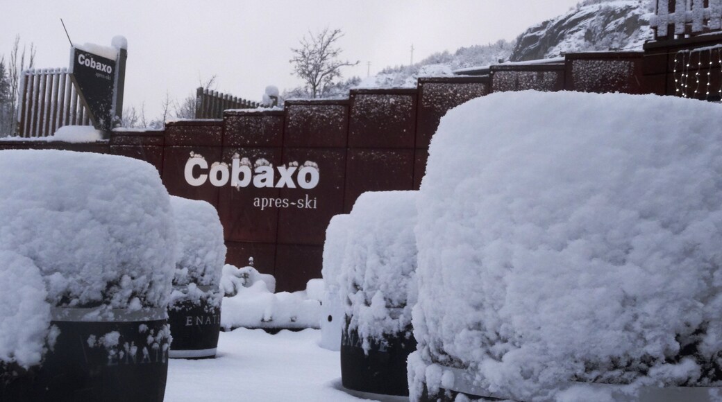 Panticosa Ski Resort featuring signage and snow