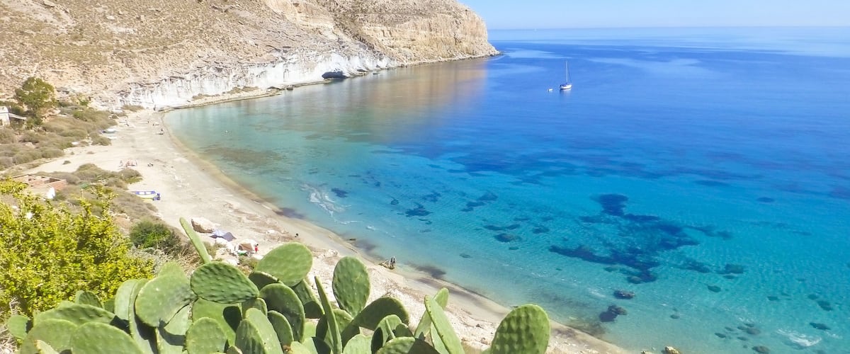 Cala San Pedro. Beach in Cabo de Gata, Almeria. Andalusia, Spain