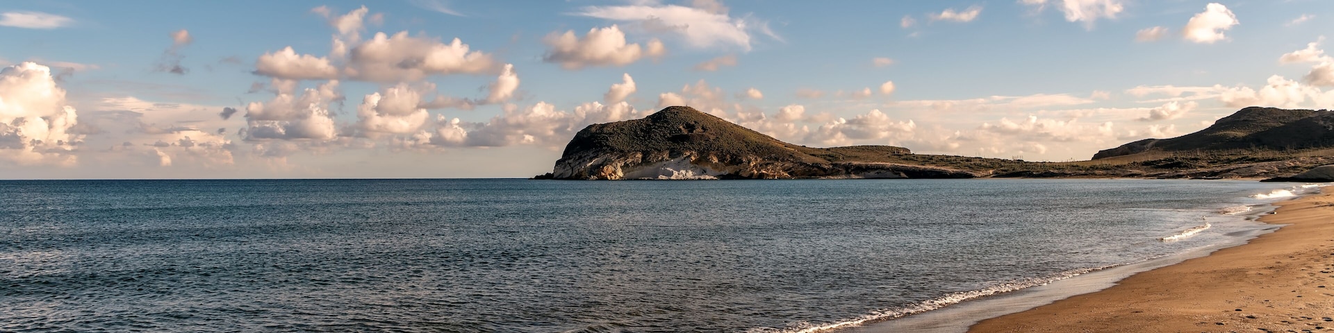 View of Playa de los Genoveses in Cabo de Gata natural park, southern Spain.