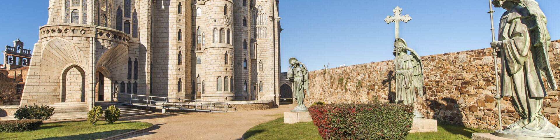 Views of Episcopal palace in Astorga, Leon, Spain.