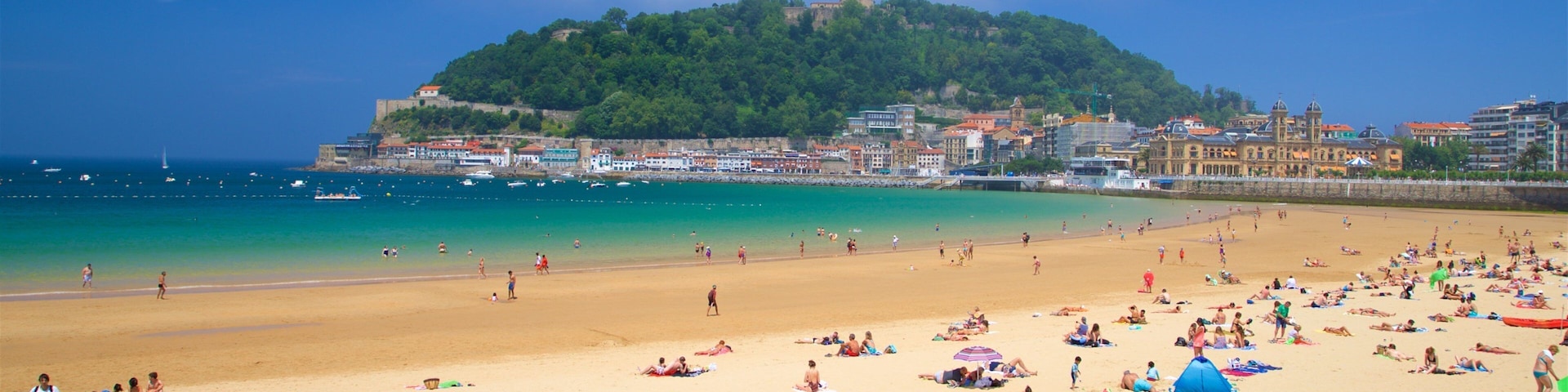 Spiaggia di Concha che include vista della costa, spiaggia e località costiera