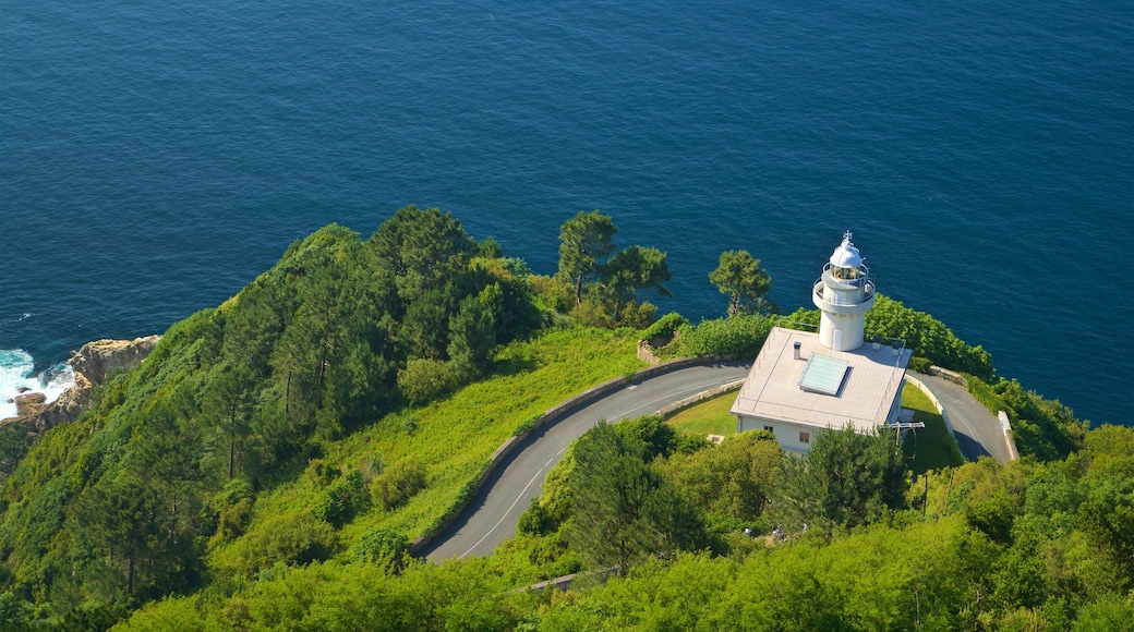 Monte Igueldo featuring general coastal views and a lighthouse