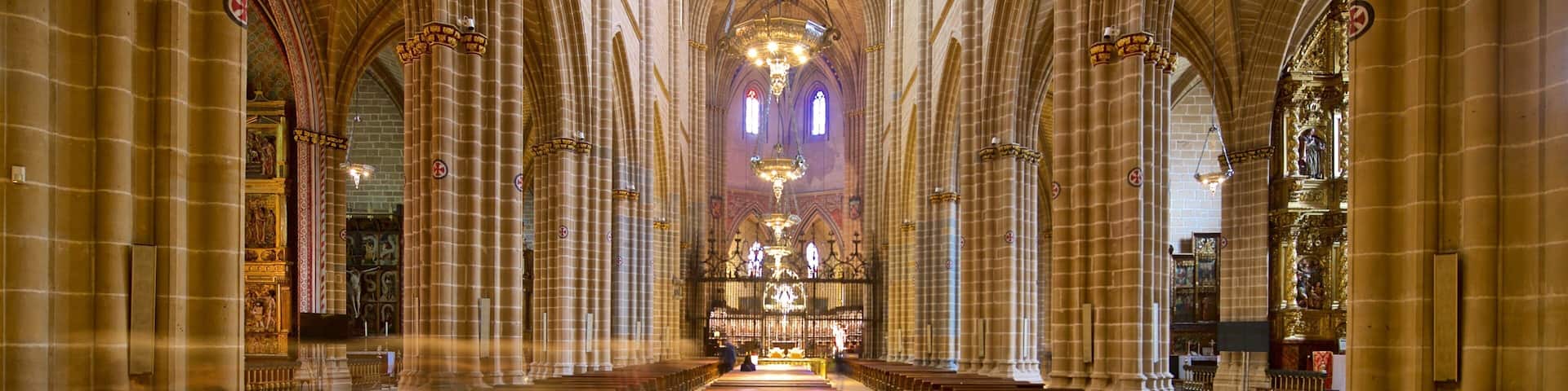 Cathédrale Sainte-Marie de Pampelune montrant patrimoine historique, église ou cathédrale et vues intérieures