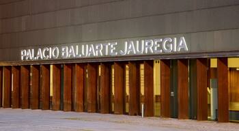 Palacio de Congresos and Auditorium of Navarra featuring signage