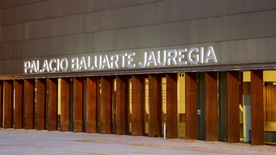 Palacio de Congresos and Auditorium of Navarra which includes signage