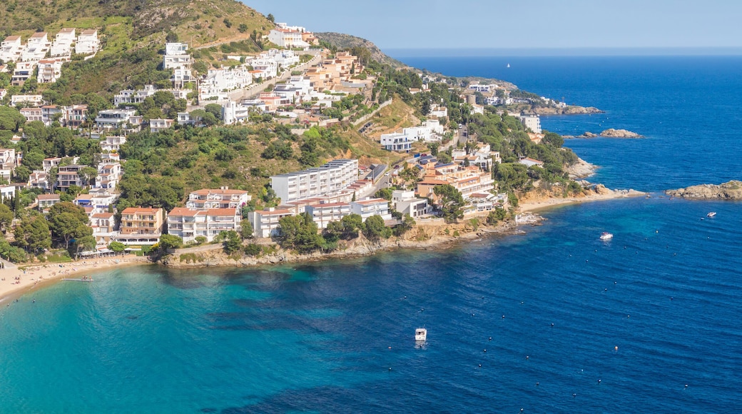 view of the sea from the top in Roses, Spain