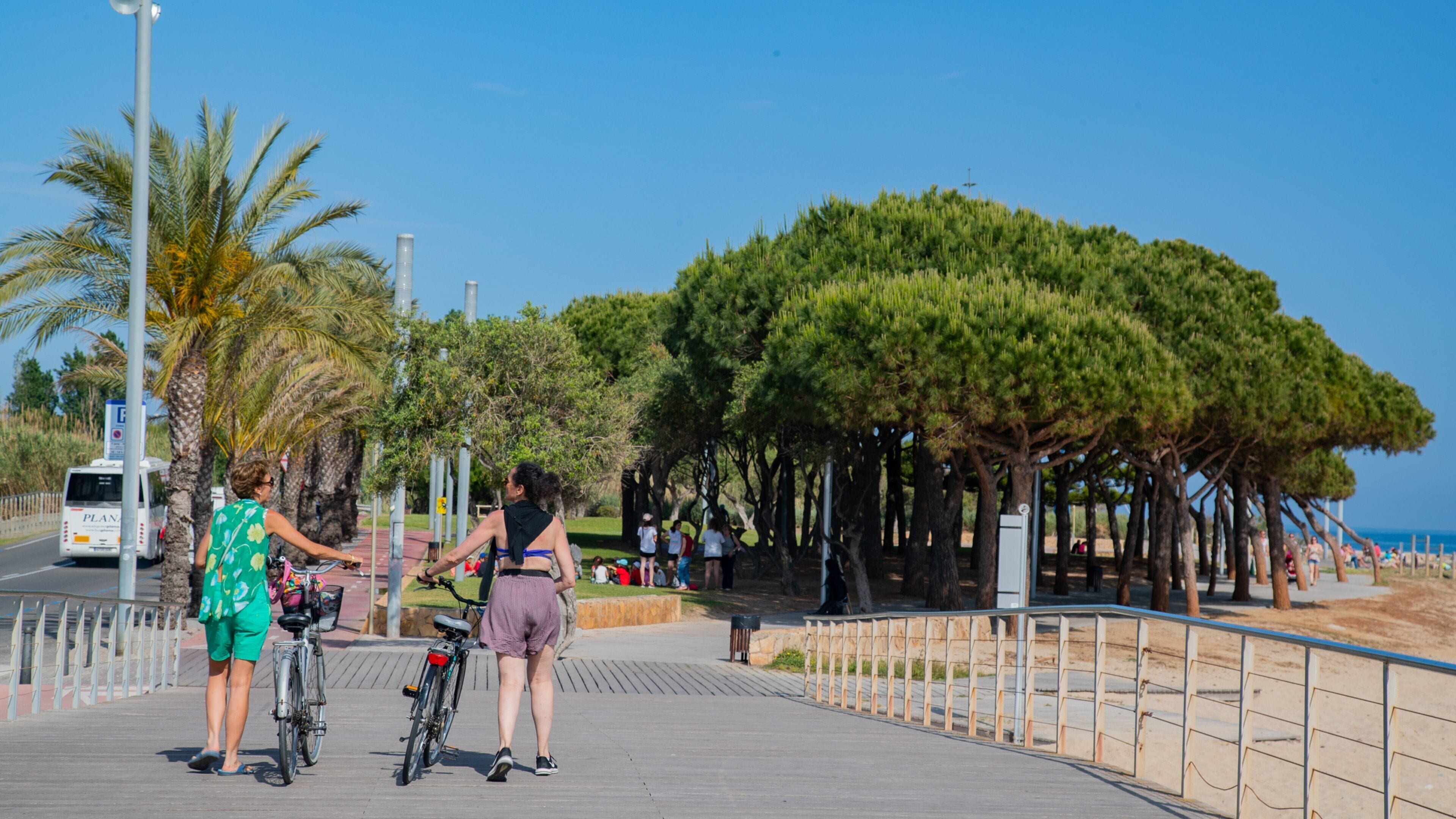 Cambrils Beach which includes a beach as well as a couple