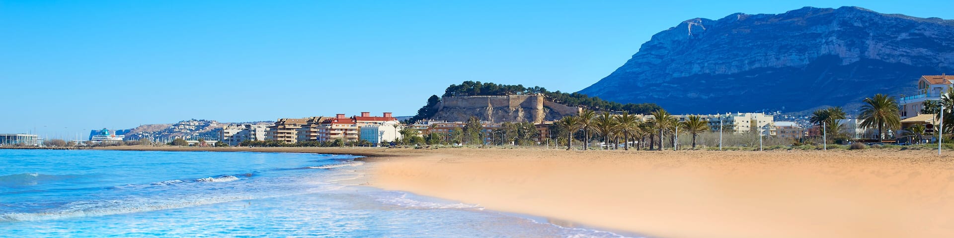 Denia beach in Alicante in blue Mediterranean with Montgo Alicante; Shutterstock ID 328137113; Purchase Order: SP-2390; Order Number: Content Innovations EOY spend - Lee Ban Twan; Client/Licensee: Hot