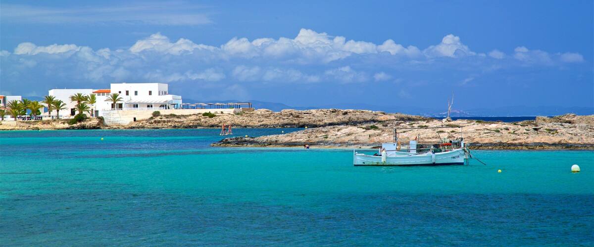 Es Pujols Beach featuring general coastal views