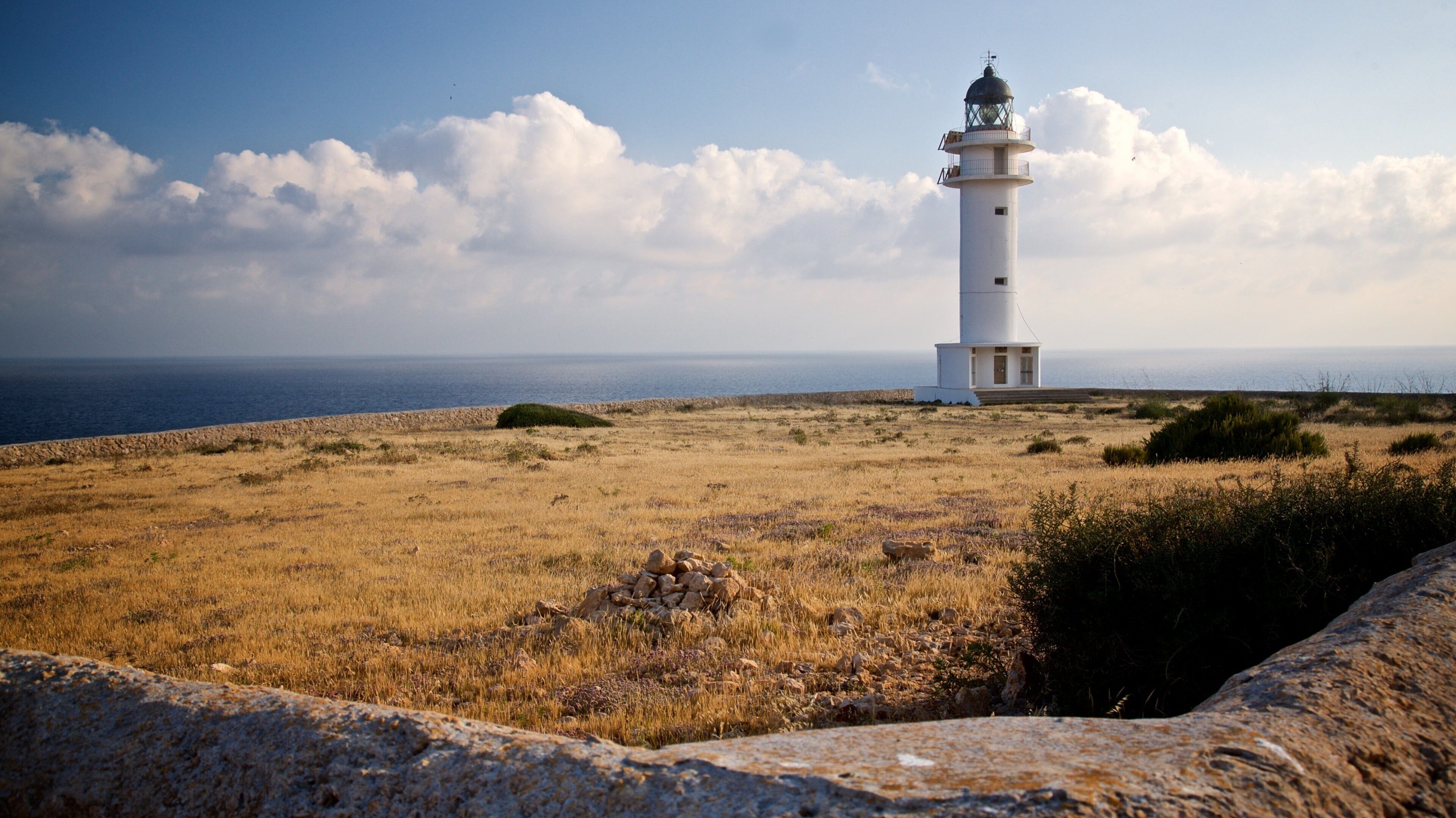 Cap de Barbaria Lighthouse which includes a lighthouse and general coastal views