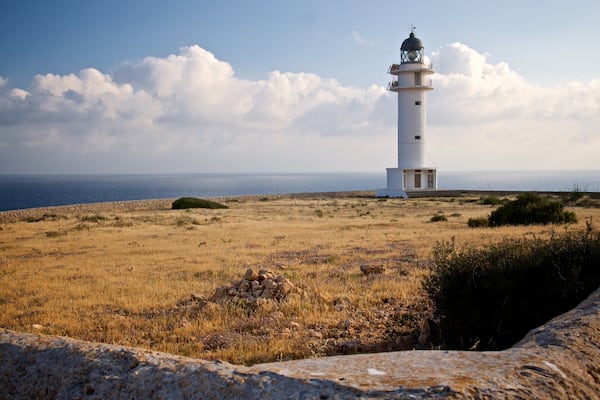 Cap de Barbaria Lighthouse which includes a lighthouse and general coastal views