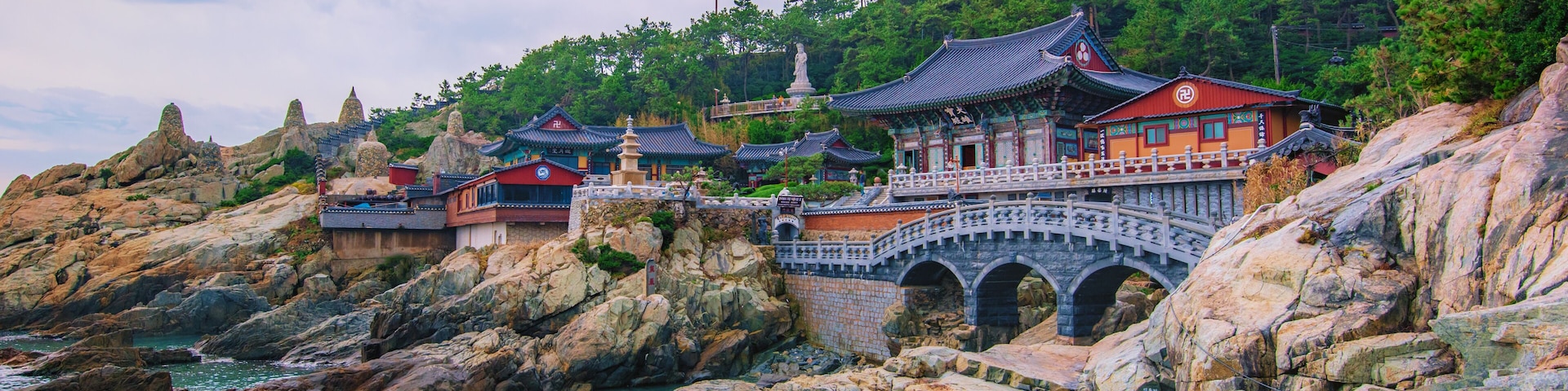 view of haedong yonggungsa temple in busan south korea