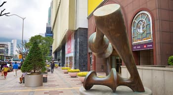 Lotte Department Store featuring outdoor art