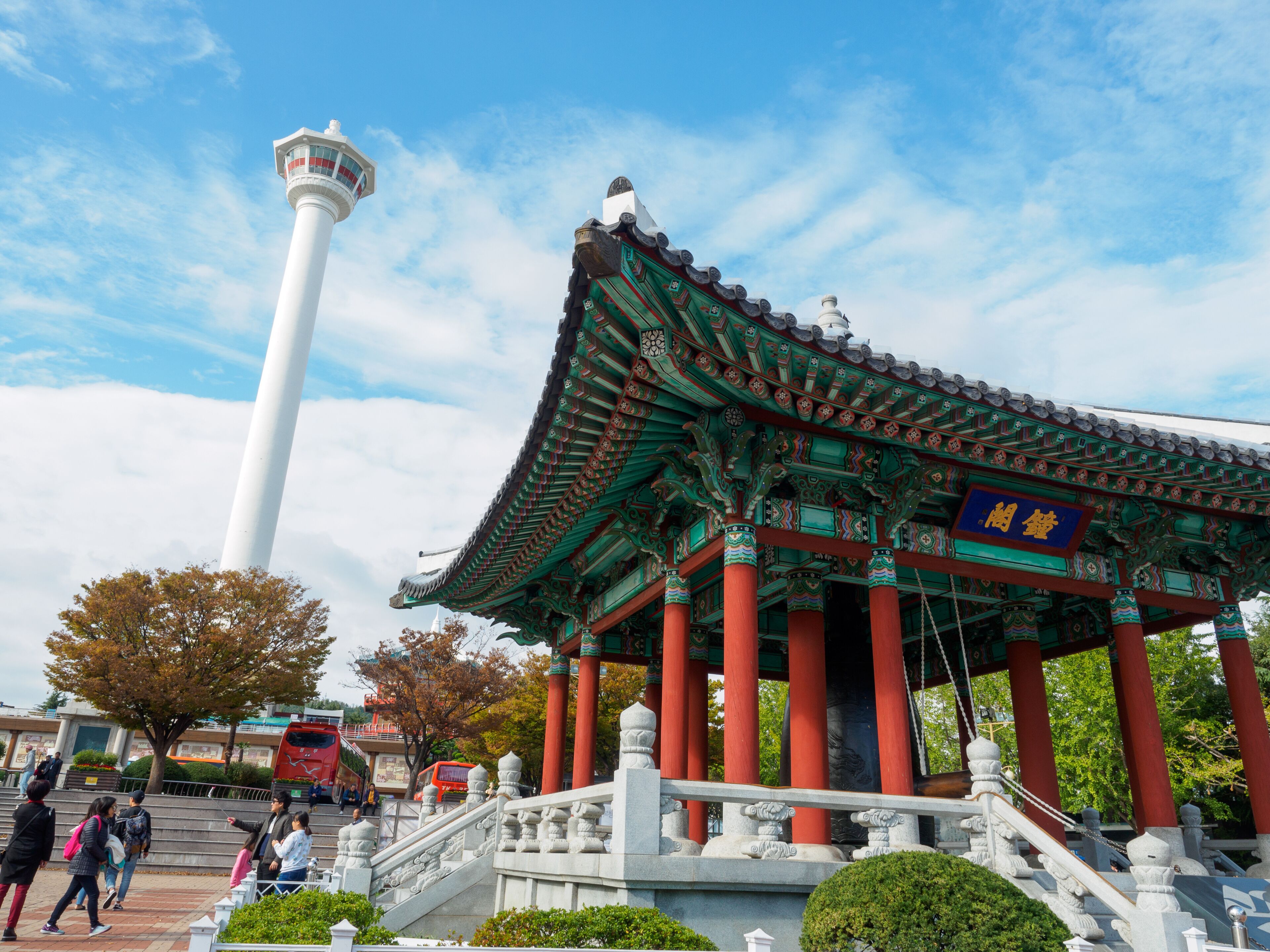 Yongdusan Park in Busan City, South Korea